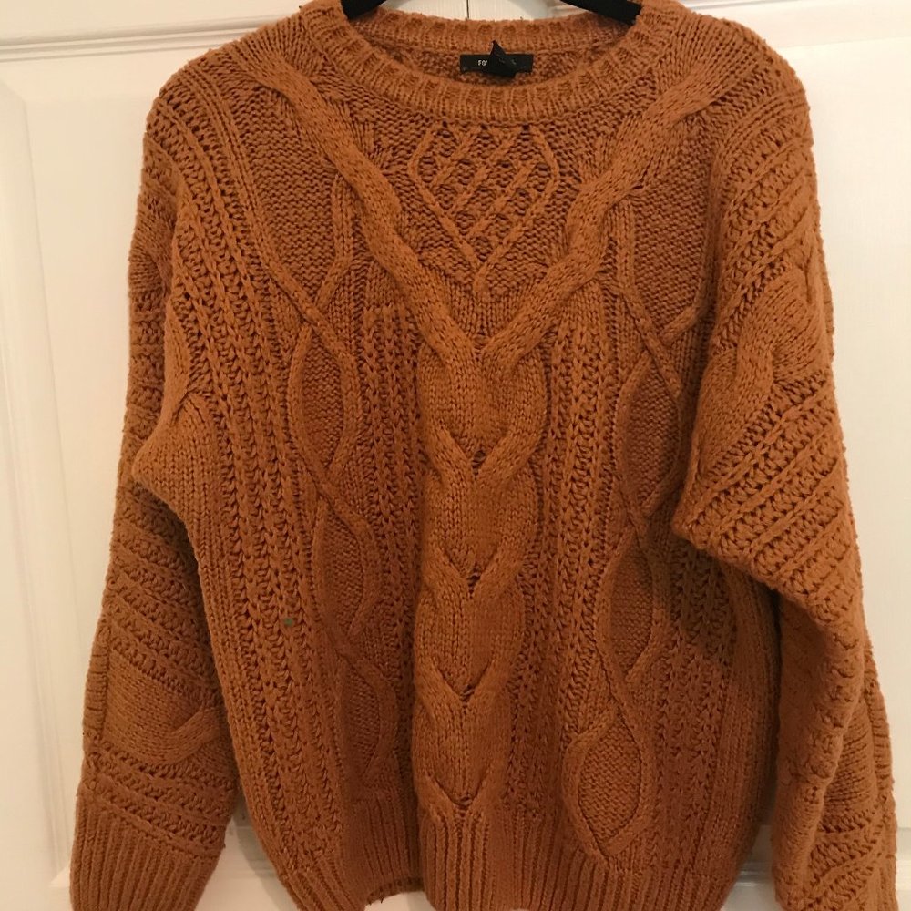 F21 Chunky Cable Knit Sweater